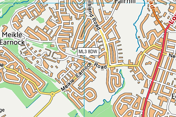 ML3 8DW map - OS VectorMap District (Ordnance Survey)