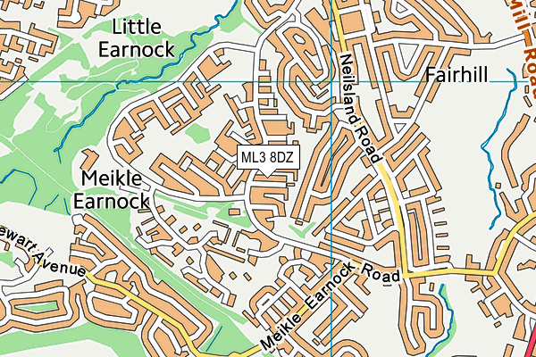 ML3 8DZ map - OS VectorMap District (Ordnance Survey)