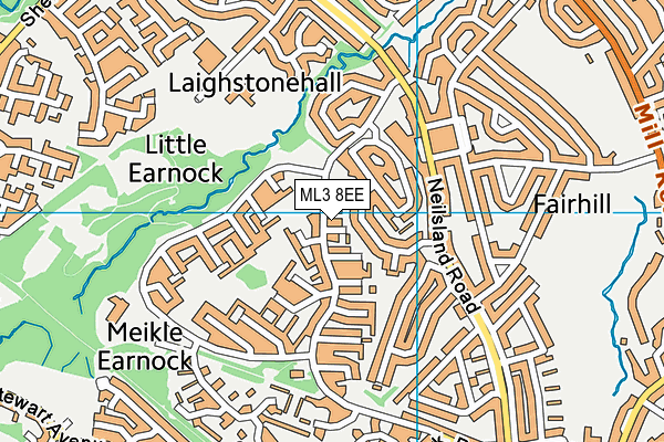 ML3 8EE map - OS VectorMap District (Ordnance Survey)