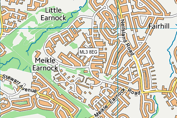 ML3 8EG map - OS VectorMap District (Ordnance Survey)