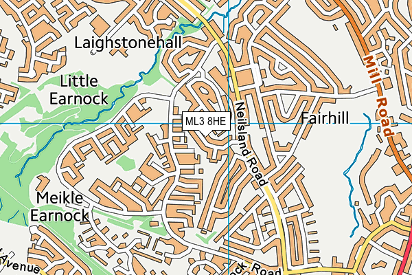 ML3 8HE map - OS VectorMap District (Ordnance Survey)