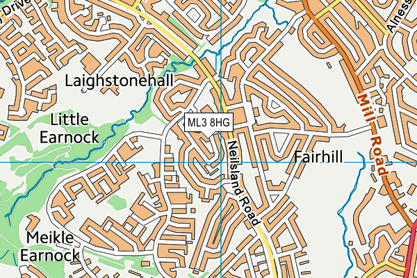 ML3 8HG map - OS VectorMap District (Ordnance Survey)