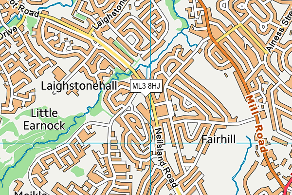 ML3 8HJ map - OS VectorMap District (Ordnance Survey)