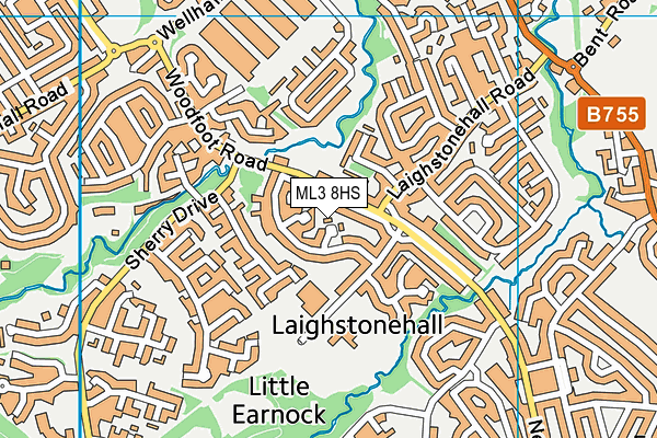 ML3 8HS map - OS VectorMap District (Ordnance Survey)
