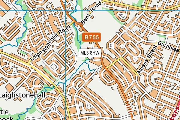 ML3 8HW map - OS VectorMap District (Ordnance Survey)