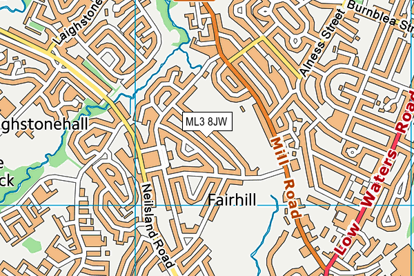 ML3 8JW map - OS VectorMap District (Ordnance Survey)