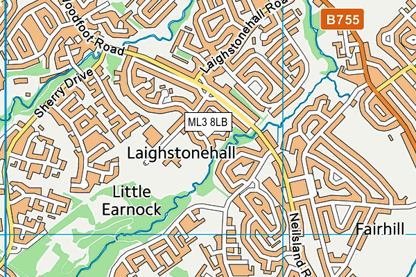ML3 8LB map - OS VectorMap District (Ordnance Survey)