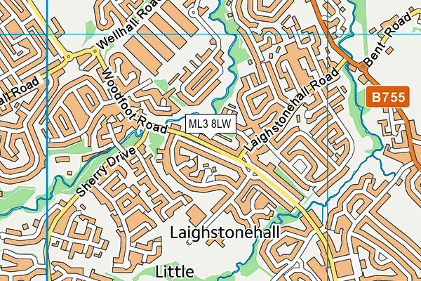 ML3 8LW map - OS VectorMap District (Ordnance Survey)