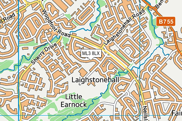 ML3 8LX map - OS VectorMap District (Ordnance Survey)