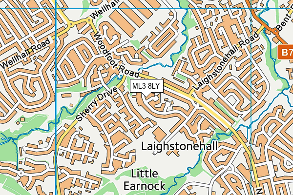 ML3 8LY map - OS VectorMap District (Ordnance Survey)