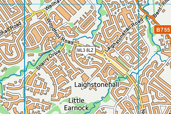 ML3 8LZ map - OS VectorMap District (Ordnance Survey)