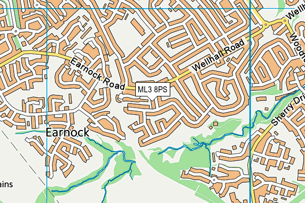 ML3 8PS map - OS VectorMap District (Ordnance Survey)