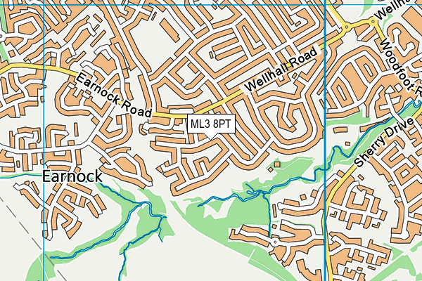 ML3 8PT map - OS VectorMap District (Ordnance Survey)