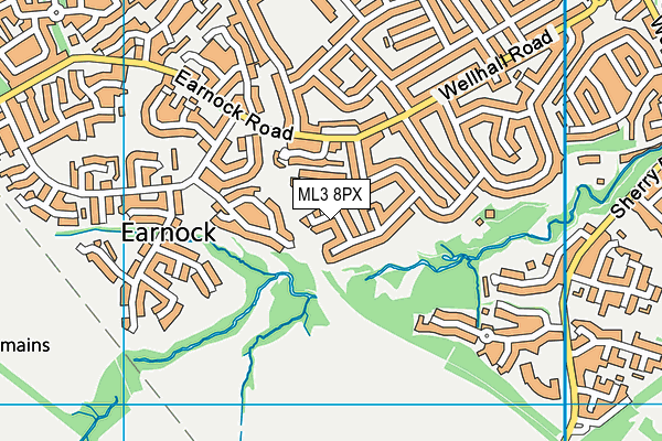 ML3 8PX map - OS VectorMap District (Ordnance Survey)
