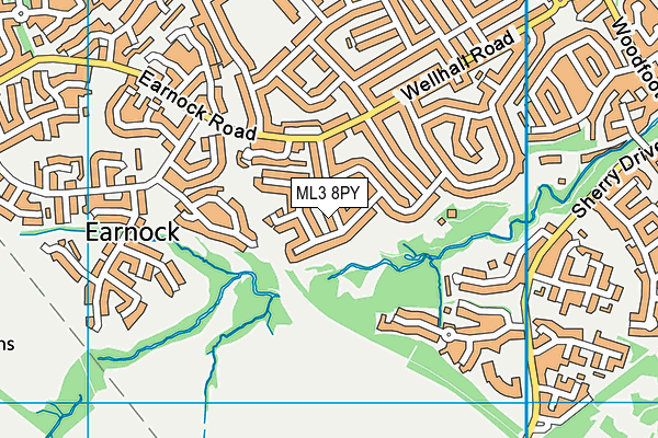 ML3 8PY map - OS VectorMap District (Ordnance Survey)