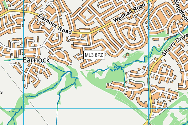 ML3 8PZ map - OS VectorMap District (Ordnance Survey)