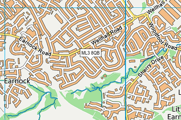 ML3 8QB map - OS VectorMap District (Ordnance Survey)