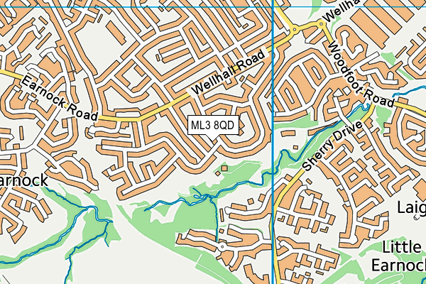 ML3 8QD map - OS VectorMap District (Ordnance Survey)