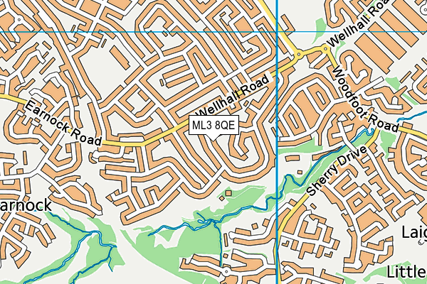 ML3 8QE map - OS VectorMap District (Ordnance Survey)