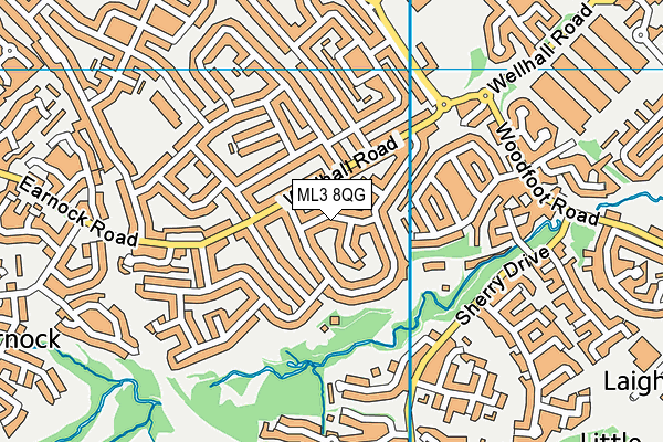 ML3 8QG map - OS VectorMap District (Ordnance Survey)