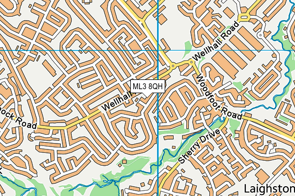 ML3 8QH map - OS VectorMap District (Ordnance Survey)