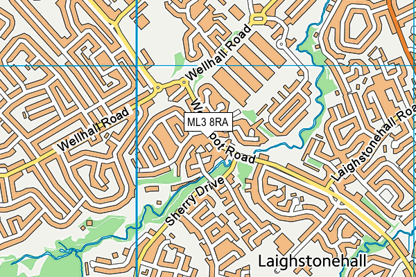 ML3 8RA map - OS VectorMap District (Ordnance Survey)