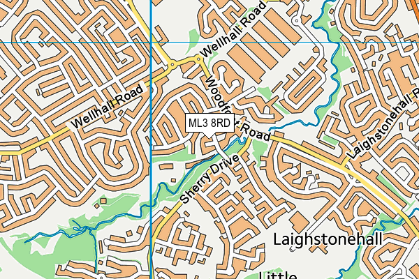 ML3 8RD map - OS VectorMap District (Ordnance Survey)