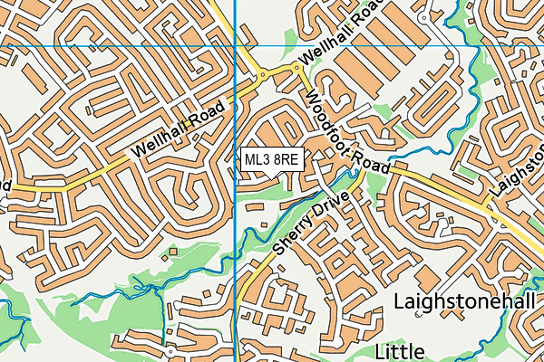ML3 8RE map - OS VectorMap District (Ordnance Survey)