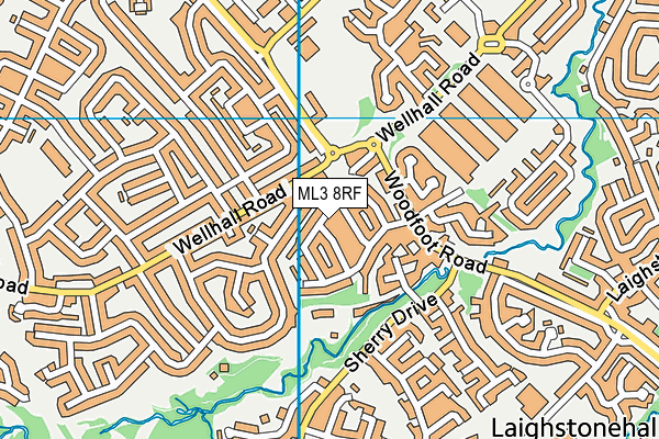 ML3 8RF map - OS VectorMap District (Ordnance Survey)
