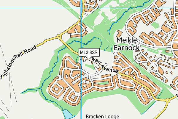 ML3 8SR map - OS VectorMap District (Ordnance Survey)