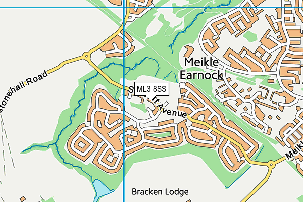 ML3 8SS map - OS VectorMap District (Ordnance Survey)