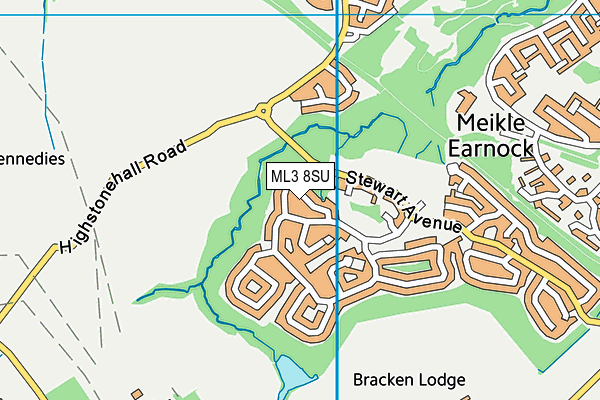 ML3 8SU map - OS VectorMap District (Ordnance Survey)