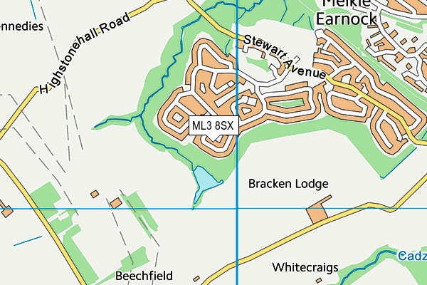 ML3 8SX map - OS VectorMap District (Ordnance Survey)
