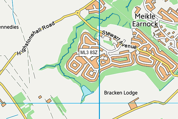 ML3 8SZ map - OS VectorMap District (Ordnance Survey)