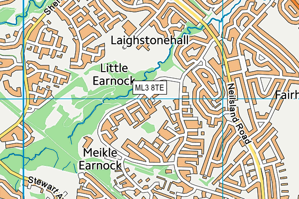 ML3 8TE map - OS VectorMap District (Ordnance Survey)