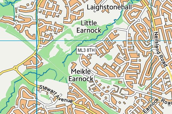 ML3 8TH map - OS VectorMap District (Ordnance Survey)