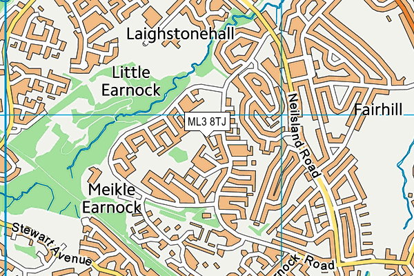 ML3 8TJ map - OS VectorMap District (Ordnance Survey)