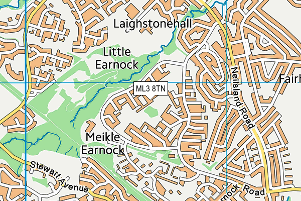 ML3 8TN map - OS VectorMap District (Ordnance Survey)