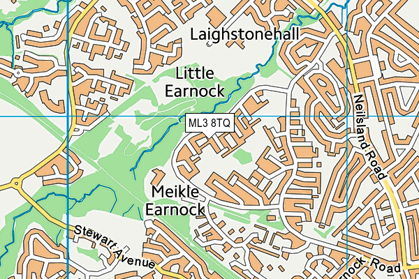 ML3 8TQ map - OS VectorMap District (Ordnance Survey)
