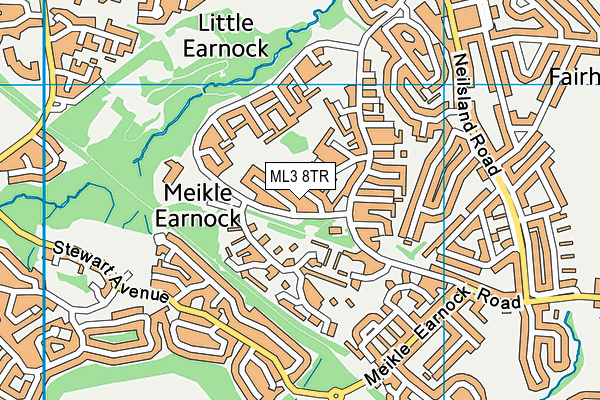 ML3 8TR map - OS VectorMap District (Ordnance Survey)