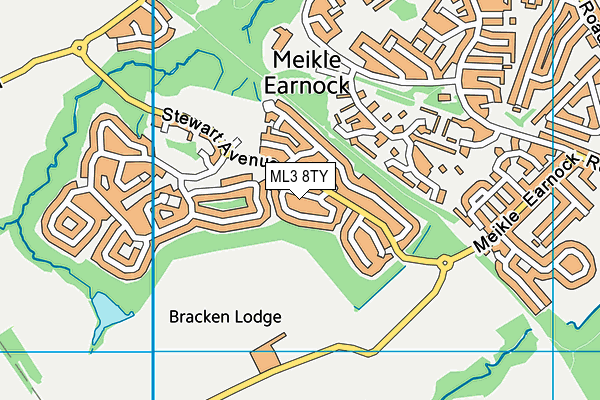 ML3 8TY map - OS VectorMap District (Ordnance Survey)