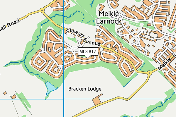 ML3 8TZ map - OS VectorMap District (Ordnance Survey)