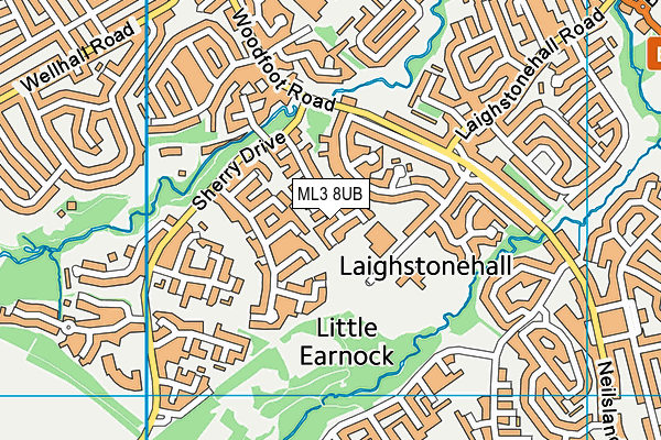 ML3 8UB map - OS VectorMap District (Ordnance Survey)