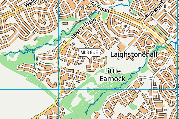 ML3 8UE map - OS VectorMap District (Ordnance Survey)