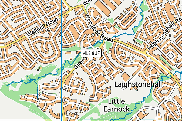 ML3 8UF map - OS VectorMap District (Ordnance Survey)