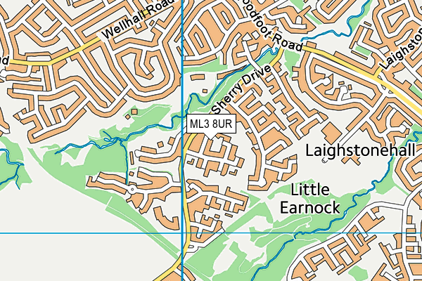 ML3 8UR map - OS VectorMap District (Ordnance Survey)