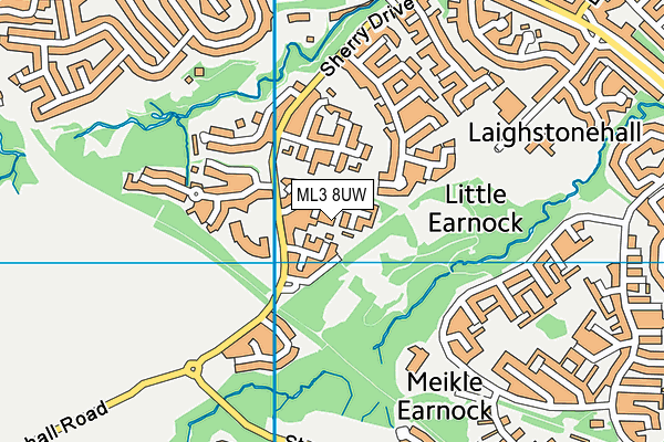 ML3 8UW map - OS VectorMap District (Ordnance Survey)