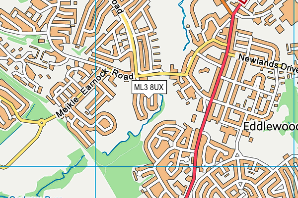 ML3 8UX map - OS VectorMap District (Ordnance Survey)