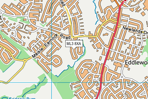 ML3 8XA map - OS VectorMap District (Ordnance Survey)