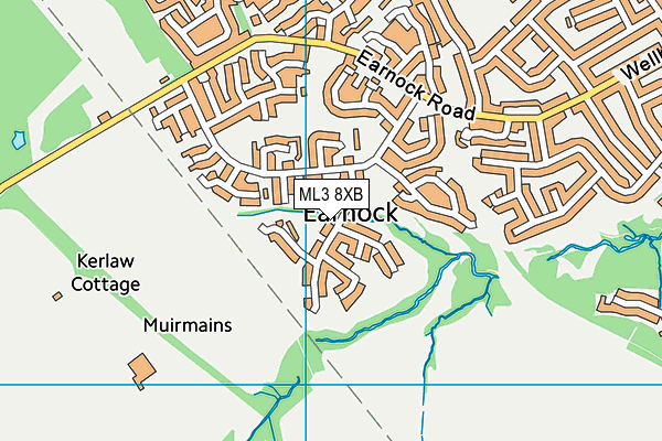 ML3 8XB map - OS VectorMap District (Ordnance Survey)
